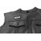  shown on leather vest