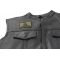 Don't Tread On Me Gadsden Flag Black Over Army Green Patch | US Military Veteran Patches Don't Tread On Me Gadsden Flag Black Over Army Green Patch - 3x2.25 inch. Embroidered Iron on Patch shown on leather vest