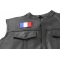 France Flag Patch France Flag Patch - 3x2 inch. Embroidered Iron on Patch shown on leather vest