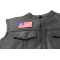 Gadsden American Flag Patch | Embroidered Patches Gadsden American Flag Patch - 3.5x2.2 inch. Embroidered Iron on Patch shown on leather vest