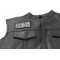Got Good News Just Saved a Bunch of Money on my Insurance by Outrunning the Cops Patch, Biker Saying Patches shown on leather vest