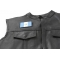 Guatemala Flag Patch - Iron on Patch - 3x2 inch shown on leather vest