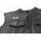I Love JC Patch | Embroidered Patches I Love JC Patch - 3x1.25 inch. Embroidered Iron on Patch shown on leather vest