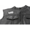ME Patch Motorcycle Enthusiasts - Iron on Patch - 3x2 inch shown on leather vest