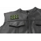 Oathkeeper Three  Percenter OD Green Patch - Iron on Patch - 3x2.1 inch shown on leather vest