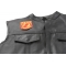 POW MIA Red And Yellow Patch | US POW MIA Military Veteran Patches POW MIA Red and Yellow Patch - 2.5x3 inch. Embroidered Iron on Patch shown on leather vest