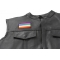 Rainbow Flag Patch Rainbow Flag Patch - 3x2 inch. Embroidered Iron on Patch shown on leather vest