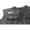 RC Patch White RC Patch, Biker Saying Patches shown on leather vest
