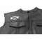 Subdued Gray Confederate Flag Patch  shown on leather vest