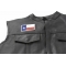 Subdued Texas Flag Patch Subdued Texas Flag Patch - 3x2 inch. Embroidered Iron on Patch shown on leather vest