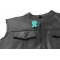 Teal PTSD Awareness Ribbon Patch Teal PTSD Awareness Ribbon Patch - 3x1.25 inch. Embroidered Iron on Patch shown on leather vest