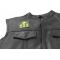 Three Crosses In Yellow Patch | Embroidered Patches Three Crosses Patch, Christian Patches shown on leather vest