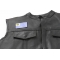 Uruguay Flag Patch - Iron on Patch - 3x2 inch shown on leather vest