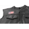 US Flag Patch White Border 2.5 Inches US Flag Patch White Border 2.5 Inches - 2.5x1.4 inch. Embroidered Iron on Patch shown on leather vest