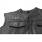  shown on leather vest