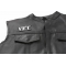  shown on leather vest