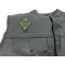 100 Percent Vet Patch, Military Patches shown on leather vest