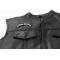 Afghan War Vet Small Ribbon Rocker - 4x1.5 inch. Embroidered Iron on Patch shown on leather vest