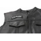 Calgary City Patch - Iron on Patch - 4x1.75 inch shown on leather vest