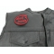 Devil Inside Patch | Embroidered Patches Devil Inside Patch - 3x2.5 inch. Embroidered Iron on Patch shown on leather vest