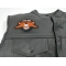 Laconia I Rode Mine Orange Eagle Patch  shown on leather vest