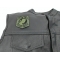 POW MIA Subdued Green Patch | US POW MIA Military Veteran Patches POW MIA Subdued Green Patch - 2.5x3 inch shown on leather vest