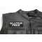 Gluten Free Patch - 4x1.5 inch. Embroidered Iron on Patch shown on leather vest