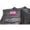 Pink Rebel Flag Patch  shown on leather vest