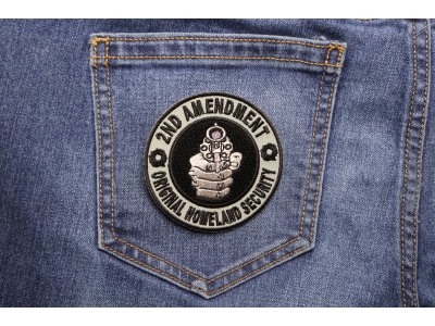 2nd Amendment Round Original Homeland Security Patch | Embroidered Patches