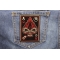 Ace Of Spades Skull Small Biker Patch | Embroidered Patches Ace Of Spades Skull Patch shown on jeans