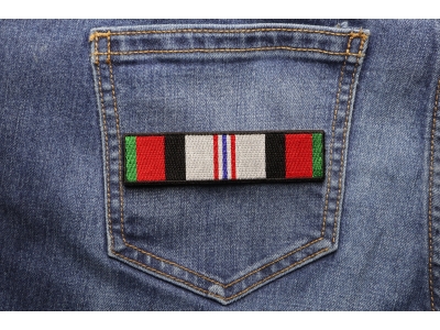 Afghan War Service Ribbon Patch | US Afghan War Military Veteran Patches
