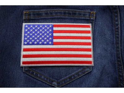 American Flag Patch with White Borders