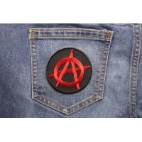 Anarchy Red Round Patch | Embroidered Patches