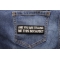 You Are Telling Me This Because Funny Iron on Patch shown on jeans