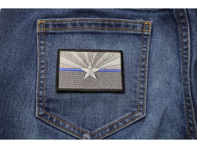 Arizona State Flag Blue Line Police Patch