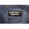 Asphalt Angel Patch | Embroidered Patches Asphalt Angel Patch shown on jeans