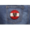 Austrian Flag Patch shown on jeans