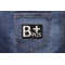 B POSITIVE Blood ID Patch B POSITIVE Blood Type Patch shown on jeans