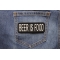 Beer Is Food Funny Patch | Embroidered Patches Beer Is Food Funny Patch shown on jeans