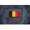 Belgium Flag Patch shown on jeans