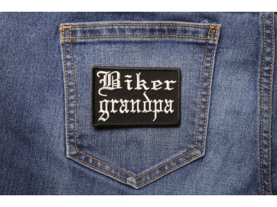 Biker Grandpa Patch In Old English