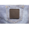 Black 3 Inch Square Blank Patch | Embroidered Patches Black 3 Inch Square Blank Patch shown on jeans