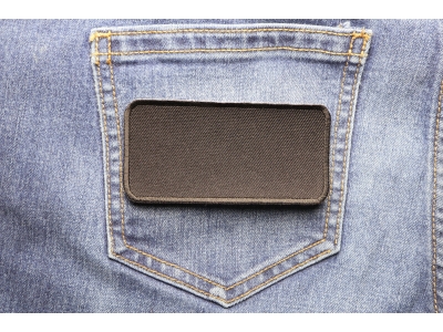 Black 4 Inch Rectangular Blank Patch | Embroidered Patches