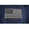 Black and White American Flag Patch with White Borders Black and White American Flag Patch with White Borders shown on jeans