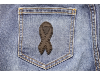 Black Awareness Ribbon Patch For Lost Soldiers