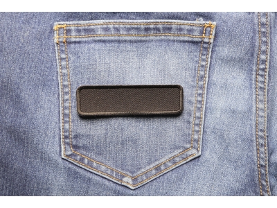 Black Name Tag Blank Patch | Embroidered Patches