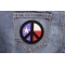 Black Texas Peace Patch shown on jeans