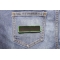 Blank Name Tag Patch Green Border shown on jeans