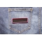 Blank Name Tag Patch Pink Border | Embroidered Patches Blank Name Tag Patch Pink Border shown on jeans