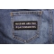 Blessed Are The Peacemakers Patch Blessed Are The Peacemakers Blue Line Patch shown on jeans